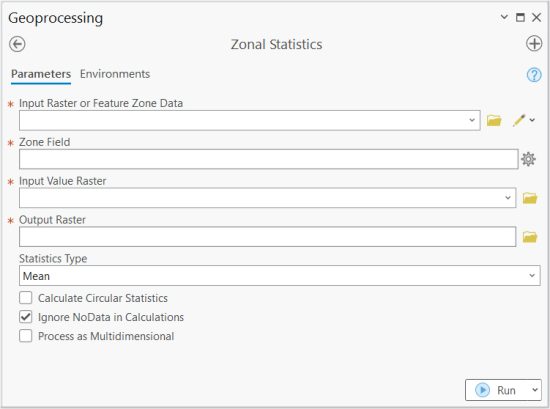 Zonal Statistics Tool ArcGIS Pro