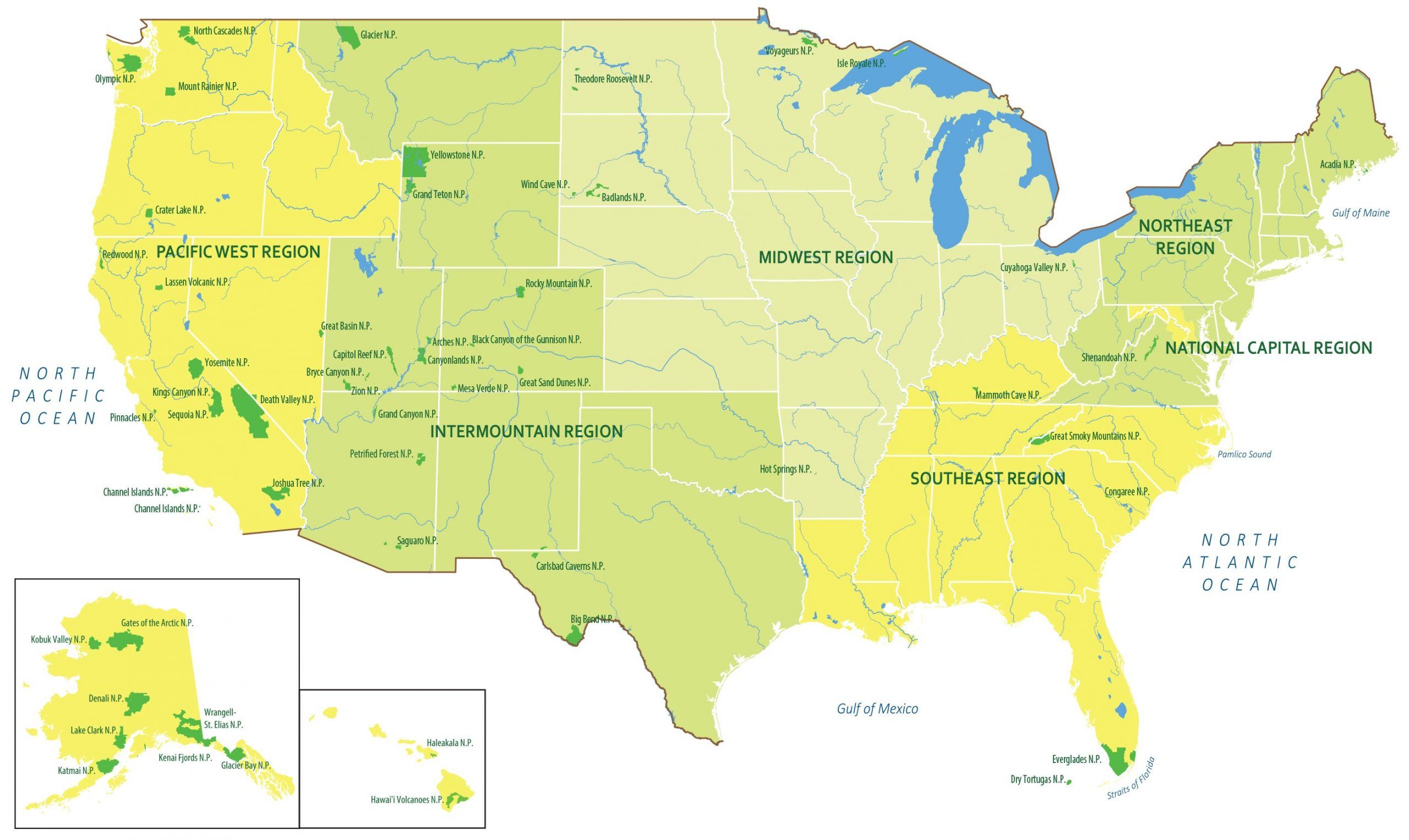 Us National Parks Map Gis Geography