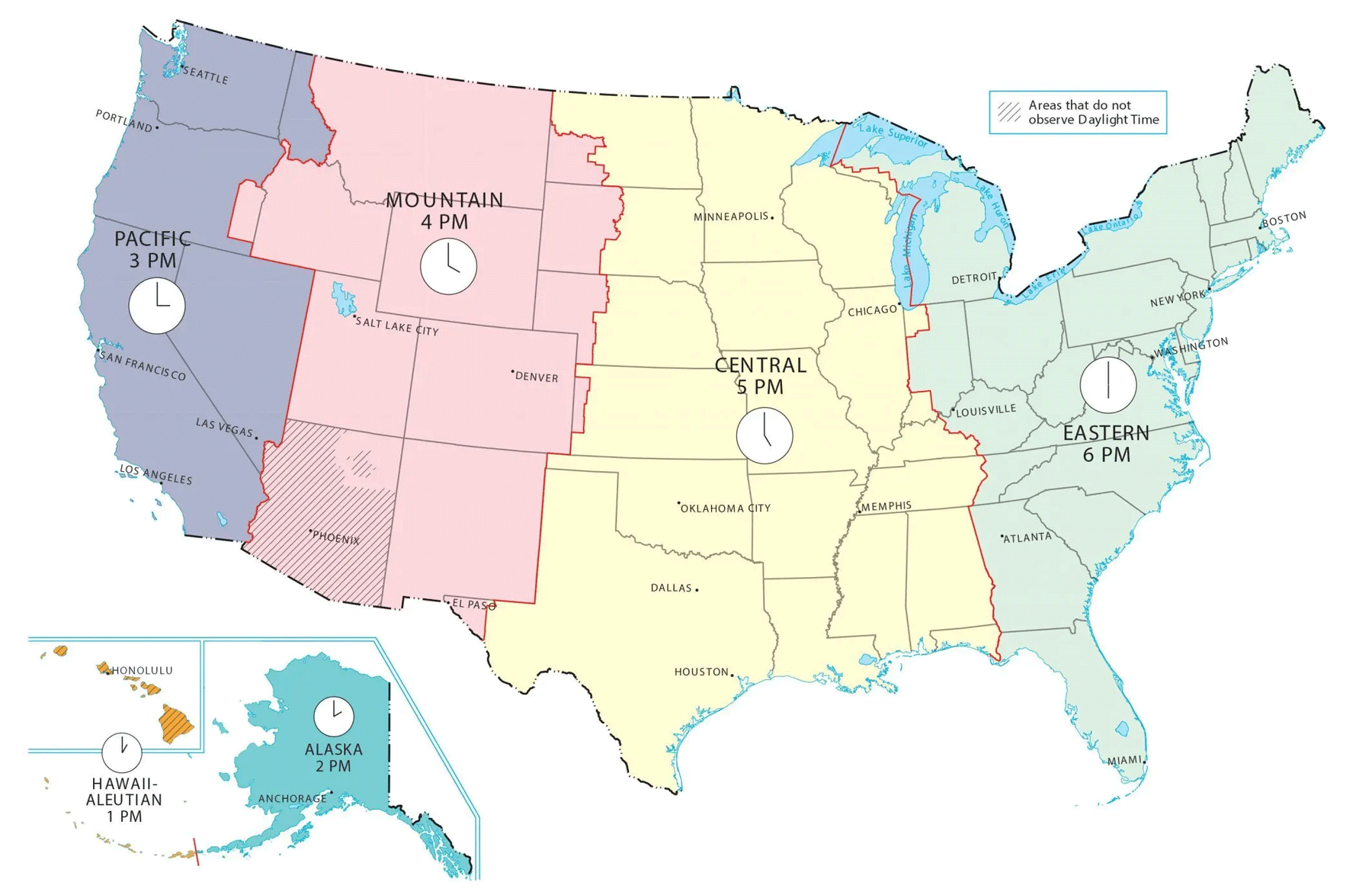 US Time Zone Map GIS Geography