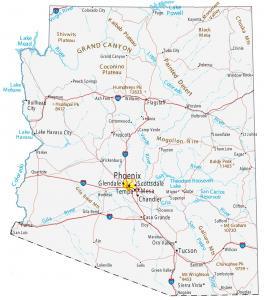Arizona Map – Cities and Roads