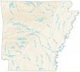 Arkansas Rivers Lakes Map