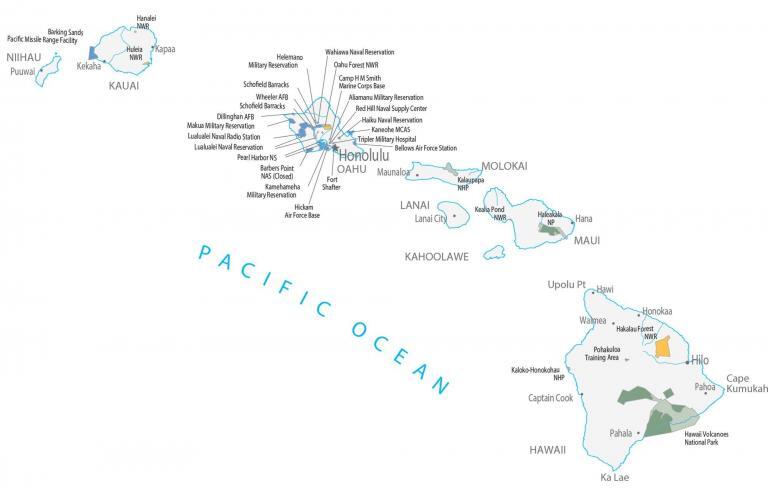 Hawaii State Map – Places and Landmarks