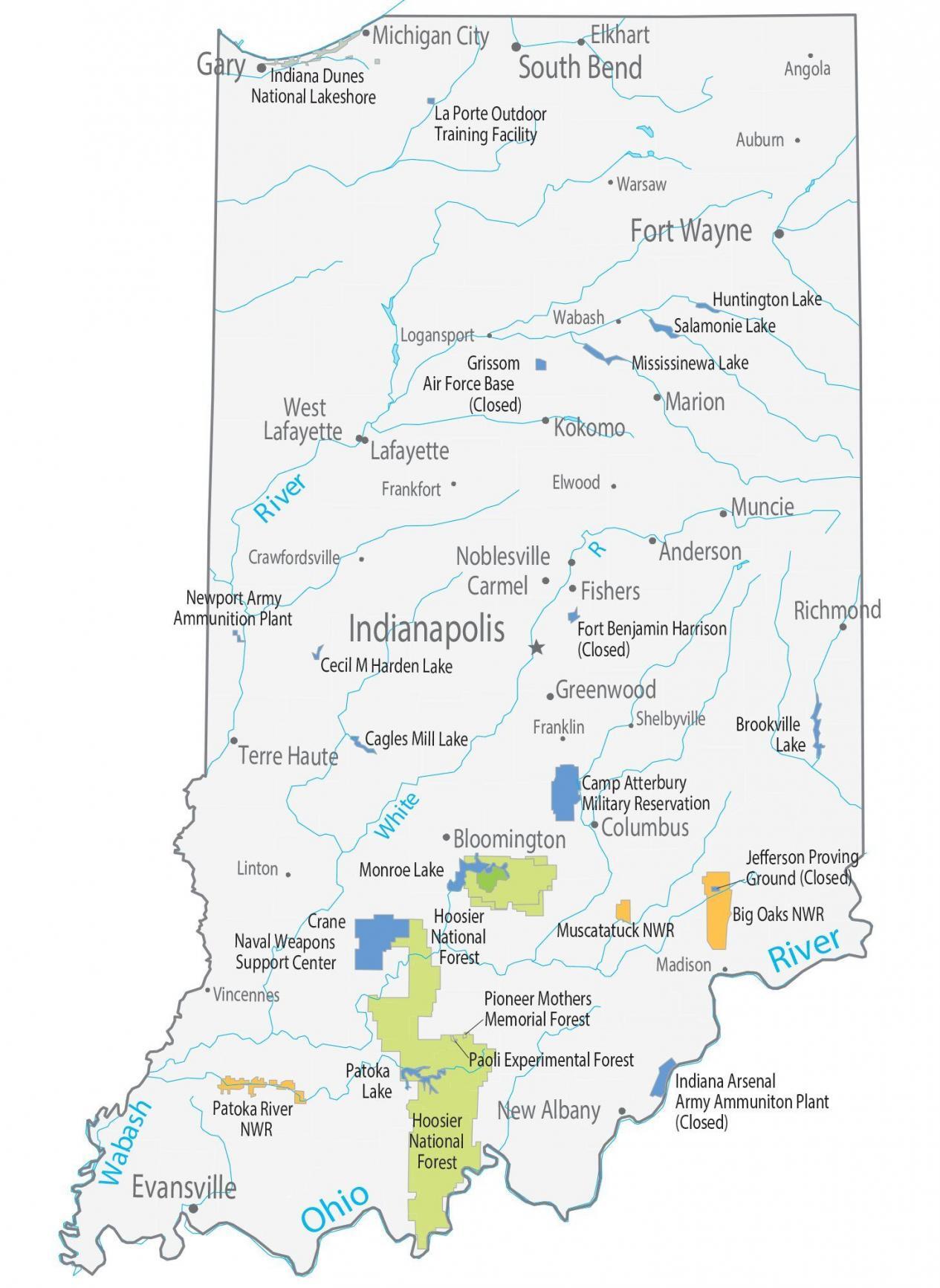 Indiana State Map 1265x1733 