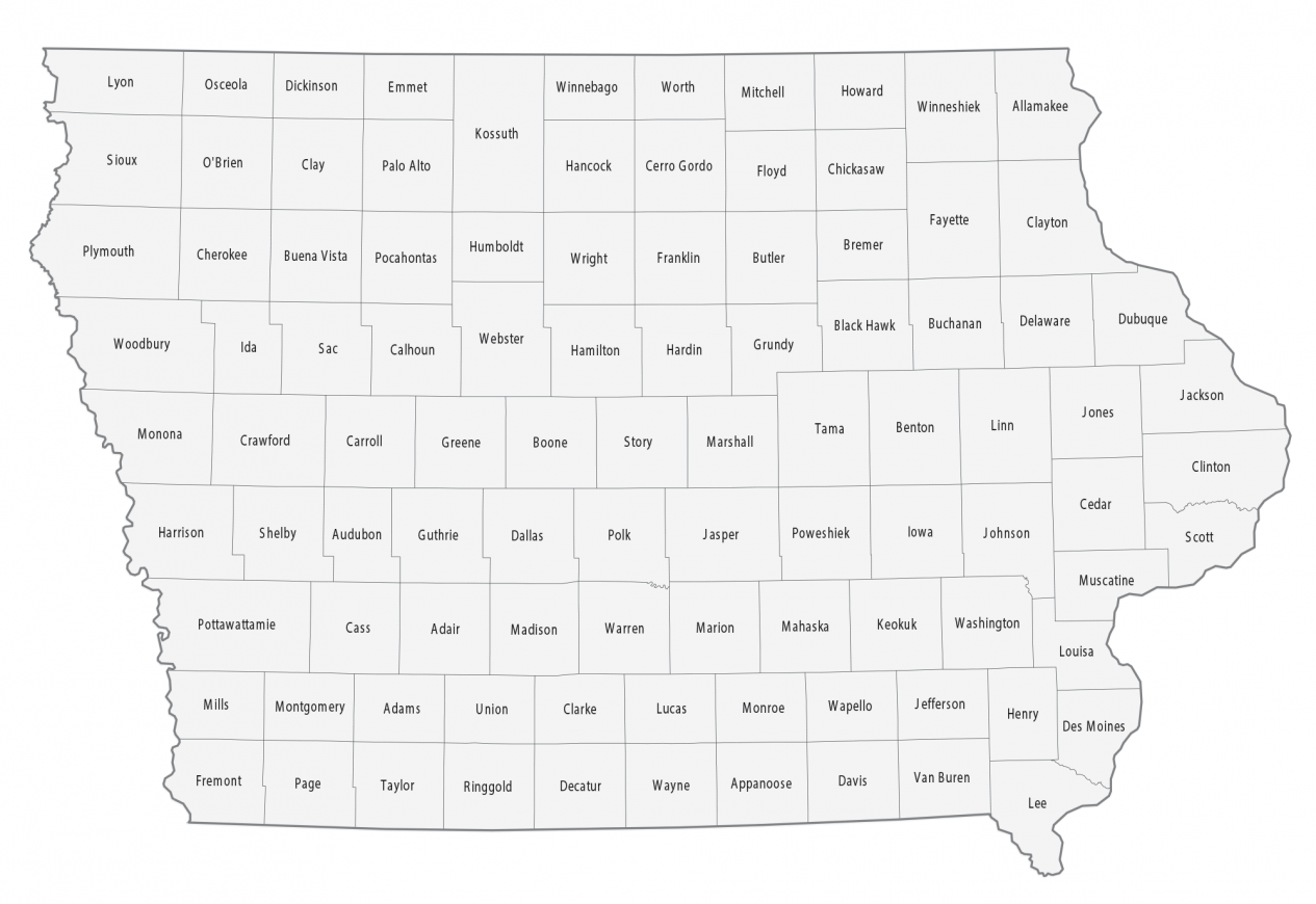 Iowa County Map GIS Geography   Iowa County Map 1265x870 