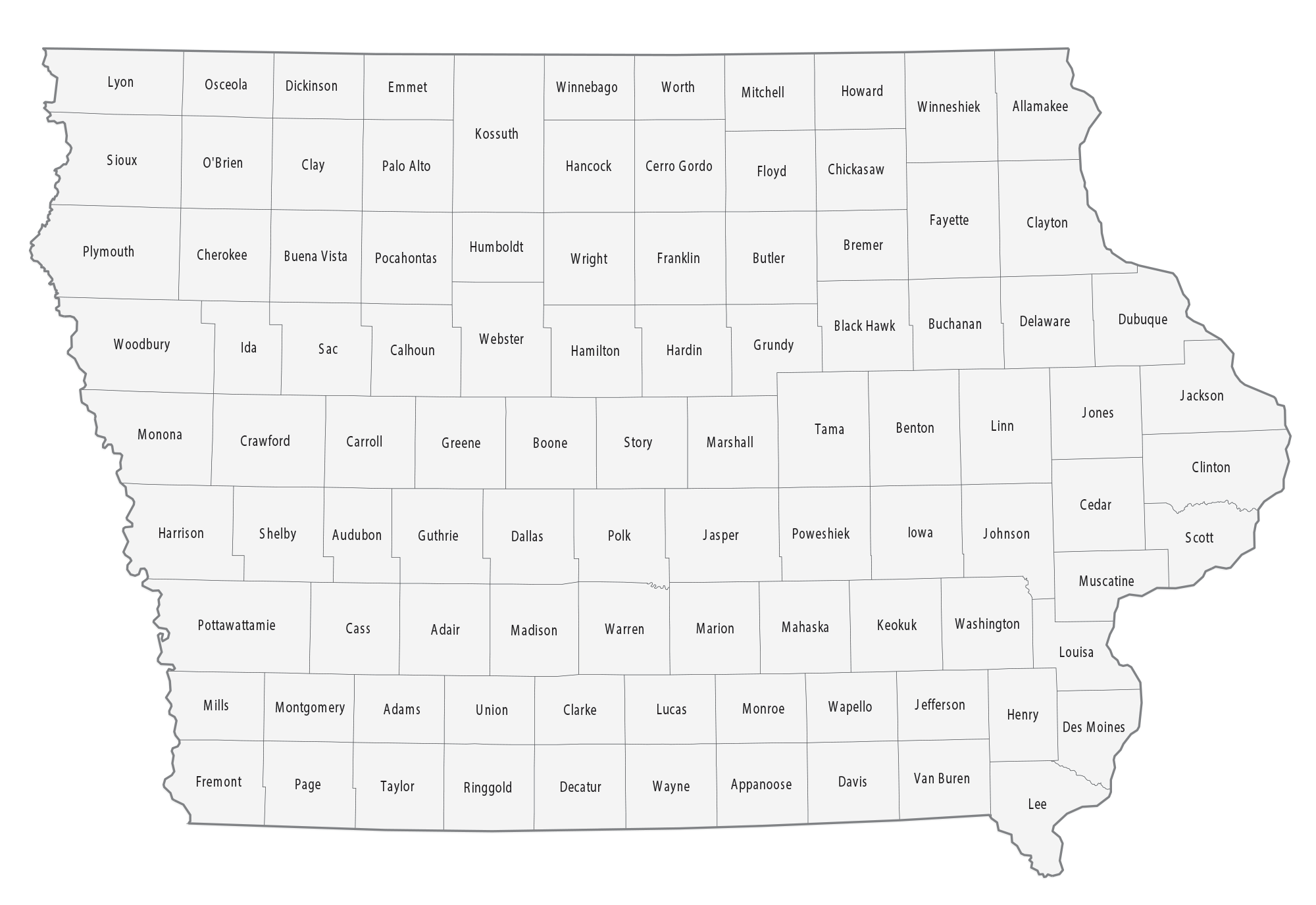 Iowa County Map GIS Geography
