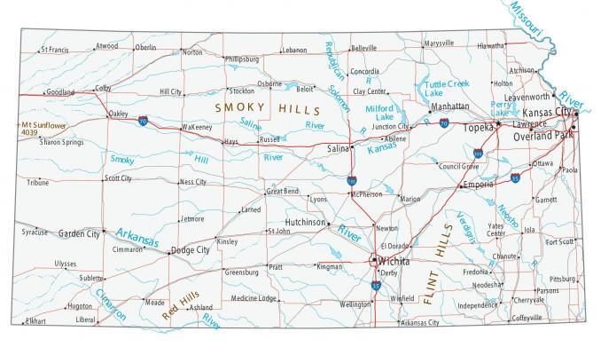 Lakes In Kansas Map