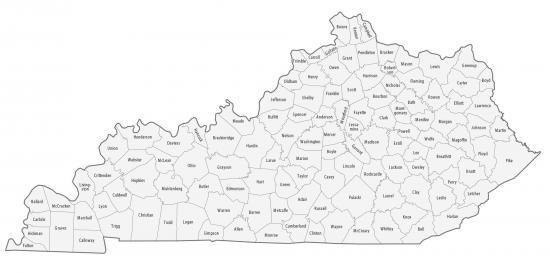Kentucky County Map - GIS Geography