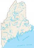 Maine Lakes and Rivers Map
