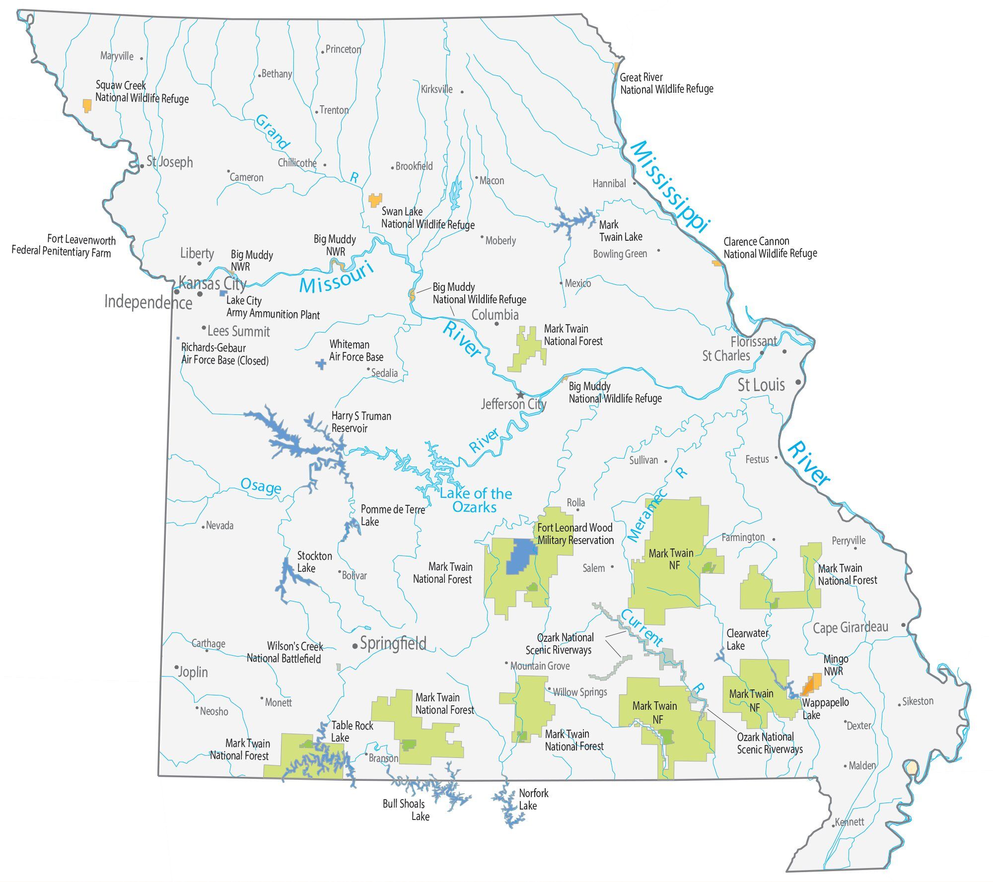 Missouri State Map 