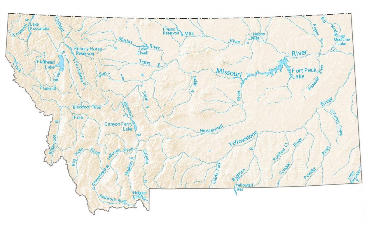 Flathead County Montana Gis Montana Lakes And Rivers Map - Gis Geography