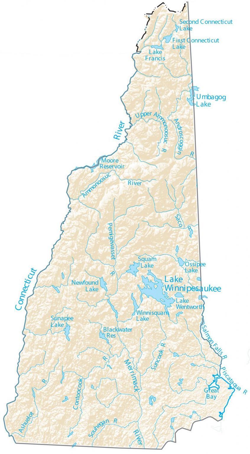 Map Of New Hampshire Cities And Roads Gis Geography