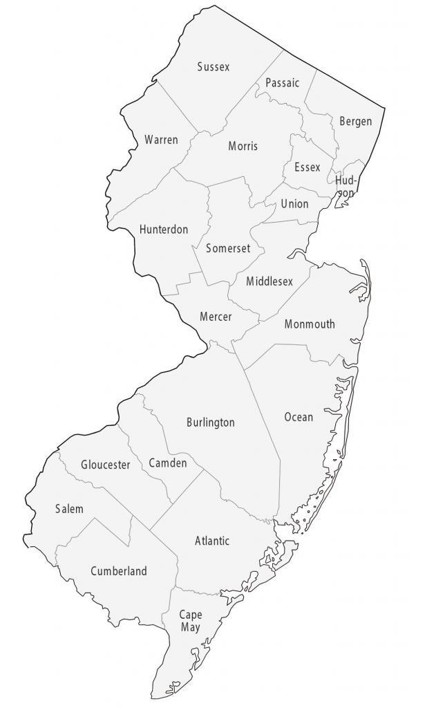 New Jersey Map By County New Jersey County Map - Gis Geography