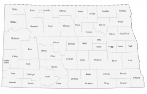 North Dakota County Map