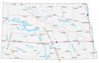 North Dakota Map 200x128 
