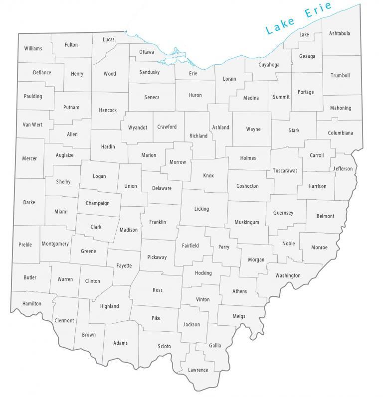 Ohio County Map GIS Geography