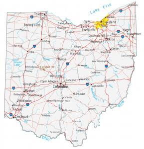 Map of Ohio – Cities and Roads