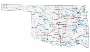 Map of Oklahoma – Cities and Roads