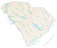 South Carolina Lakes and Rivers Map