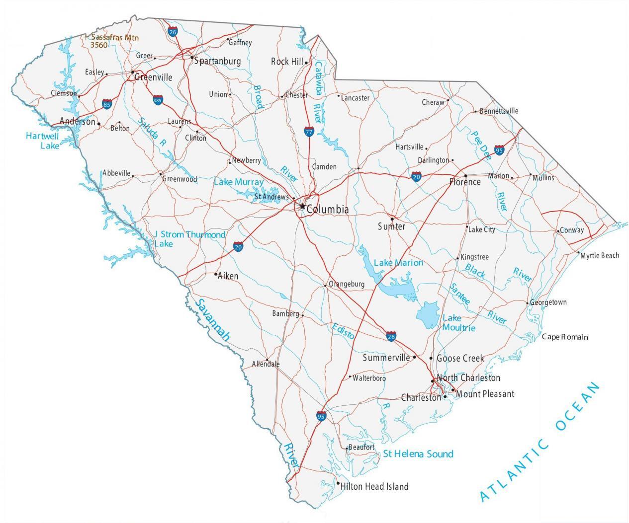 South Carolina Map