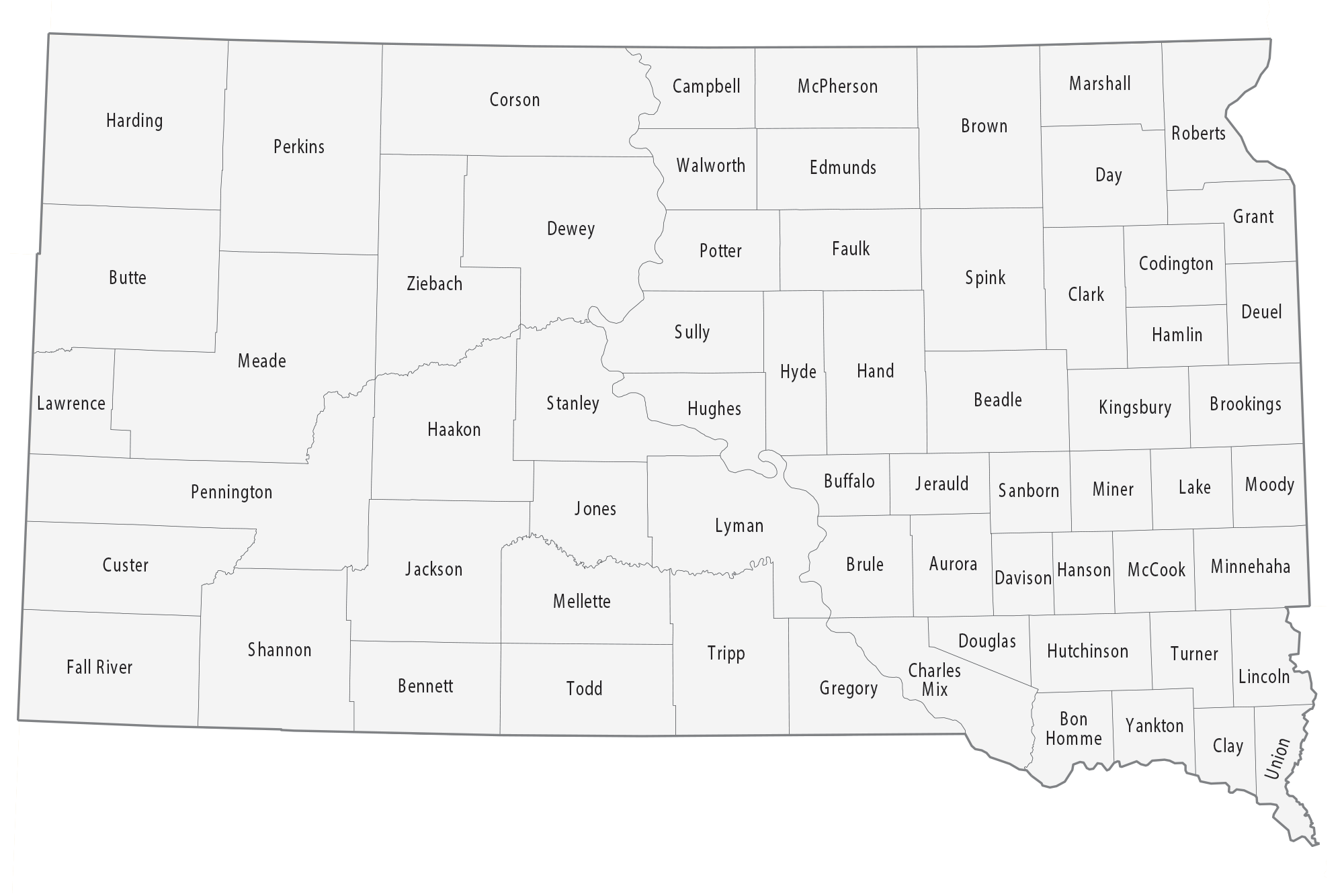 Lincoln County Sd Plat Map South Dakota County Map - Gis Geography