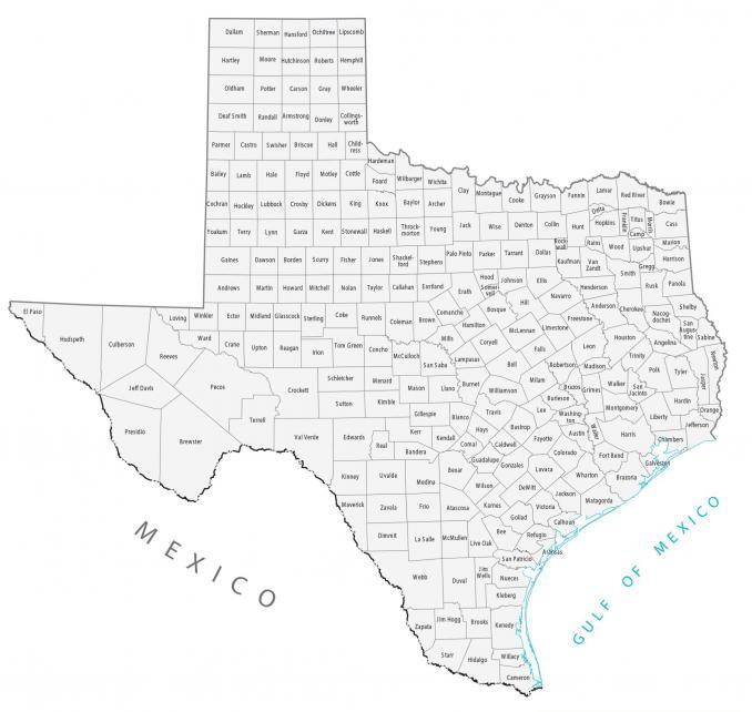 Texas Map By County Lookup