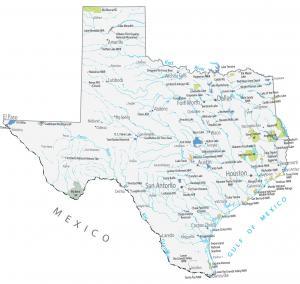 Texas State Map – Places and Landmarks