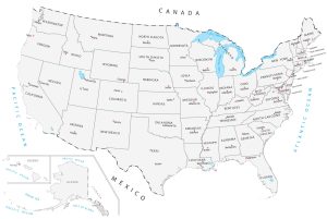 US Capitals Map