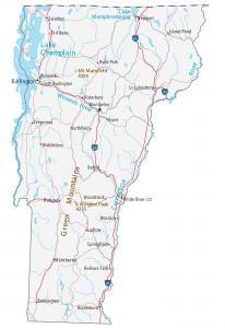 Map of Vermont – Cities and Roads