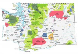Washington State Map – Places and Landmarks