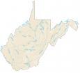 West Virginia Lakes and Rivers Map