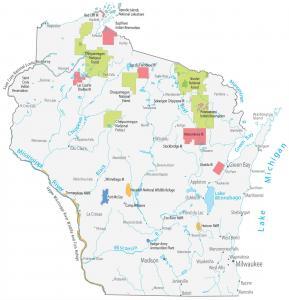 Wisconsin State Map – Places and Landmarks
