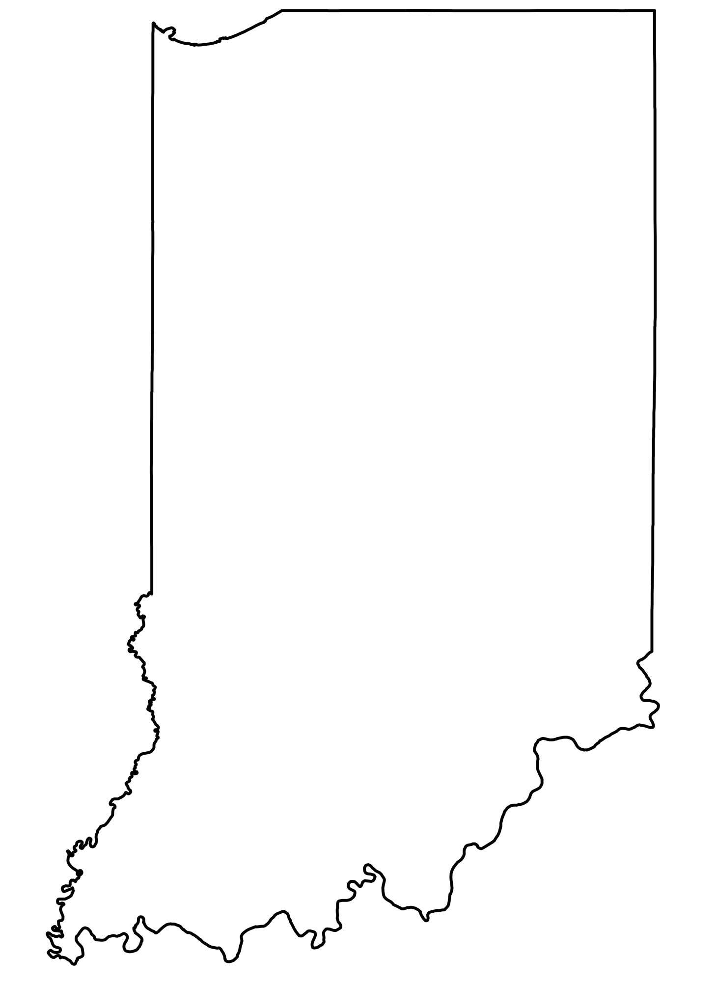 Blank Indiana County Map