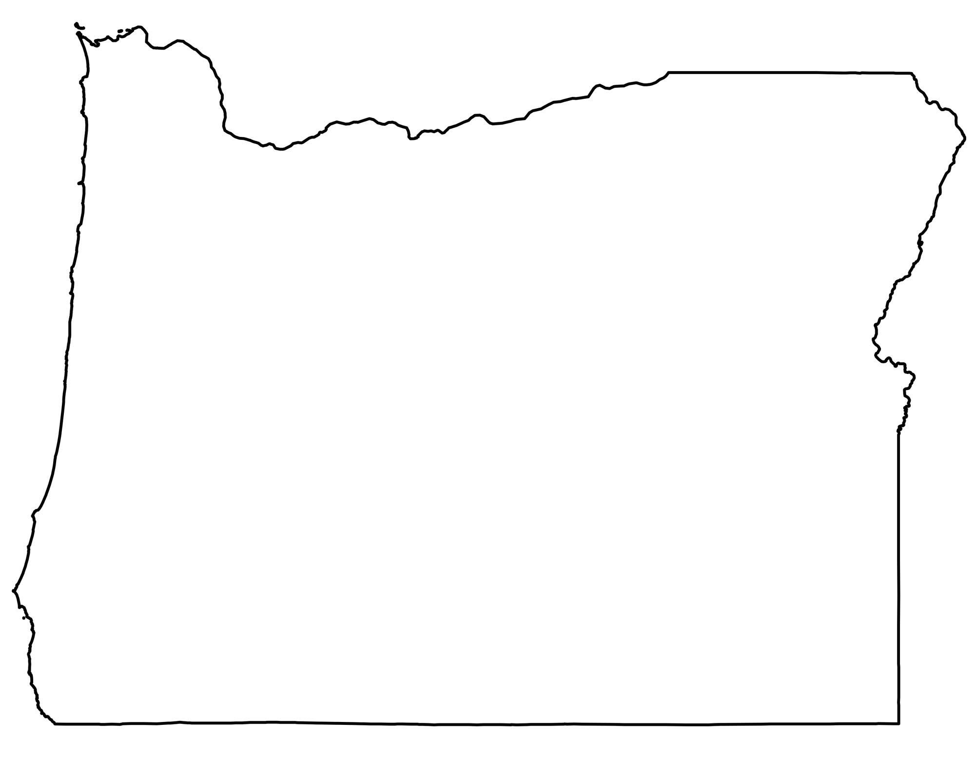 Oregon Map Coloring Page