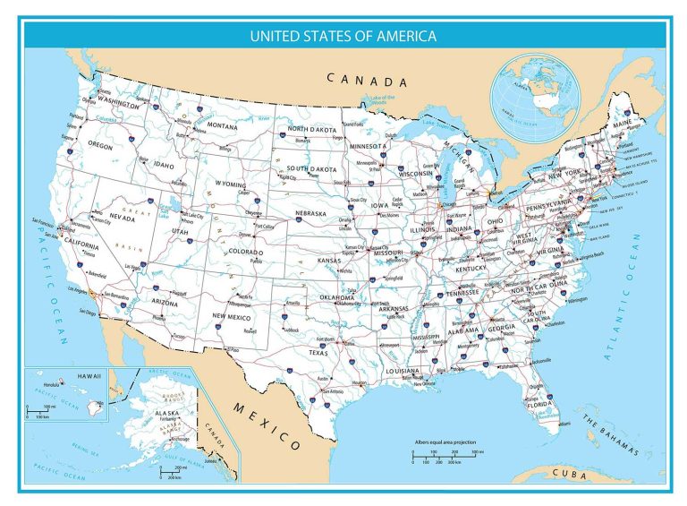 usa states 50 states map