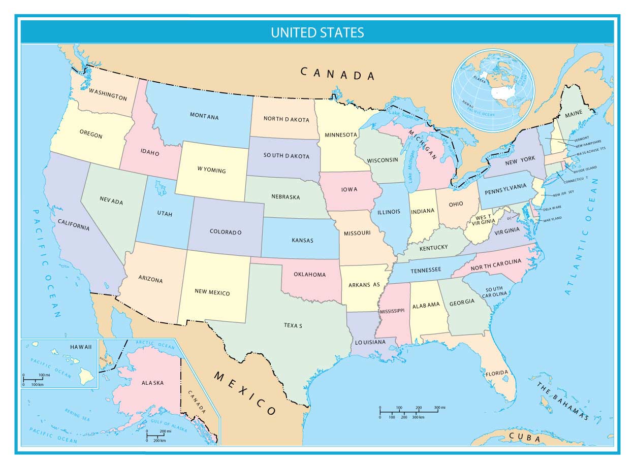 United States Light Map