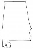 Alabama Outline Map
