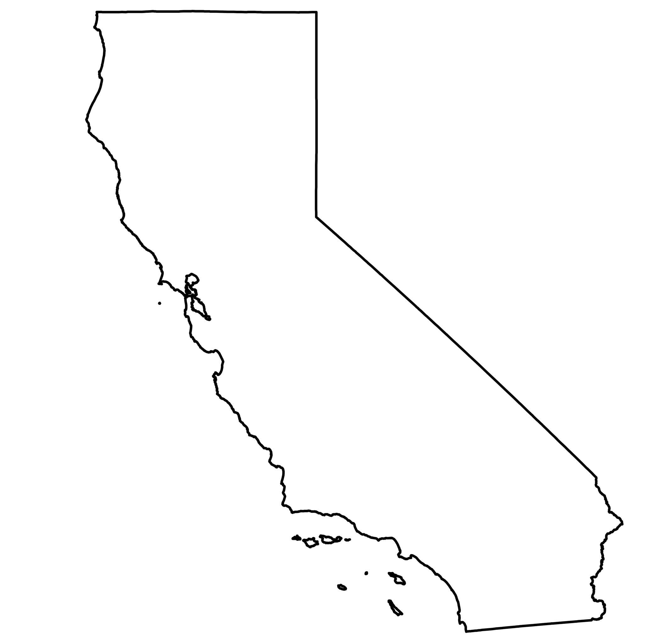 Ca County Map Outline