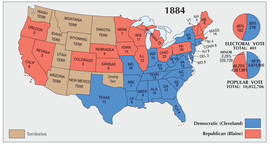 1884 Election Map