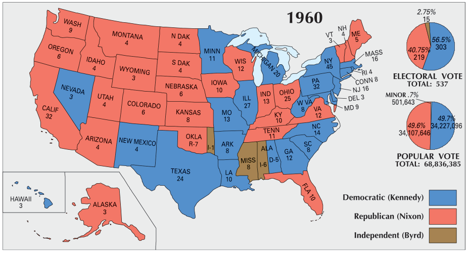 Election Of 1960 Map