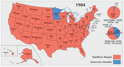 US Election of 1984 Map - GIS Geography