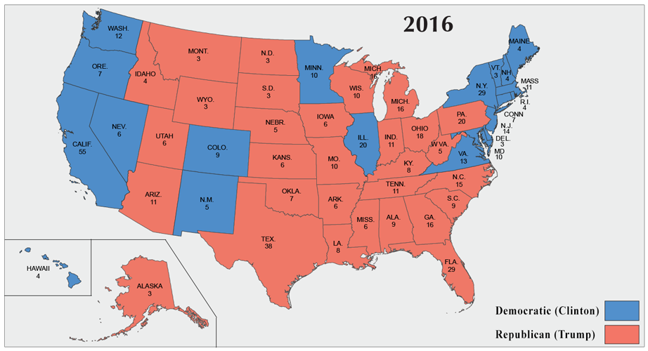 map of usa election results 2020 Us Election Of 2016 Voting Results Map Gis Geography map of usa election results 2020