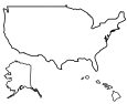 United States Blank Map