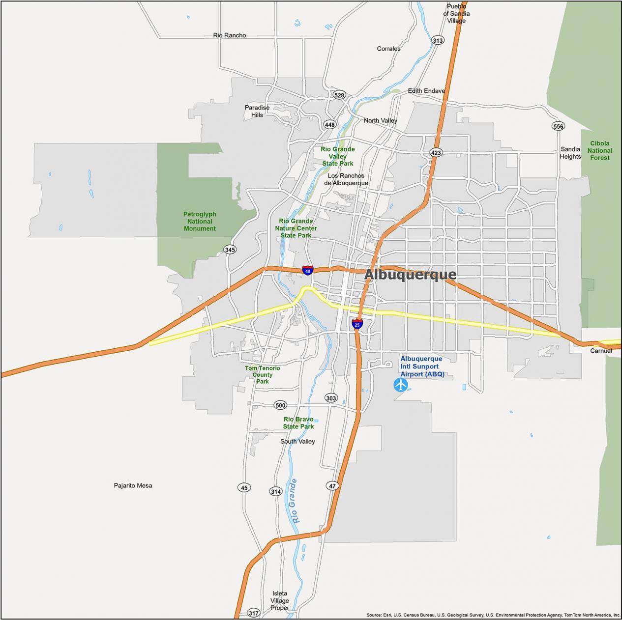 Albuquerque New Mexico Map