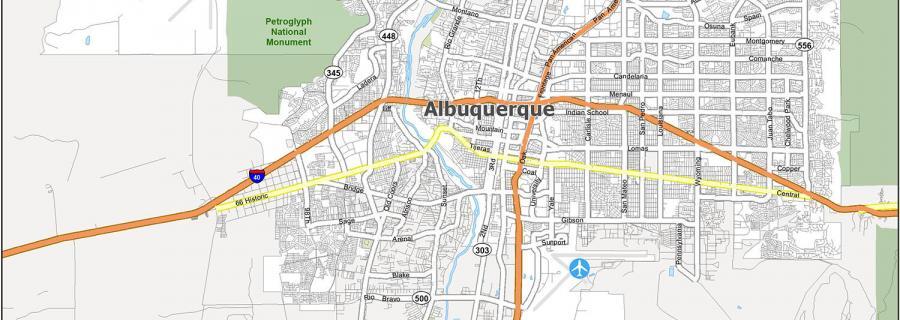 Albuquerque Road Map 900x320 