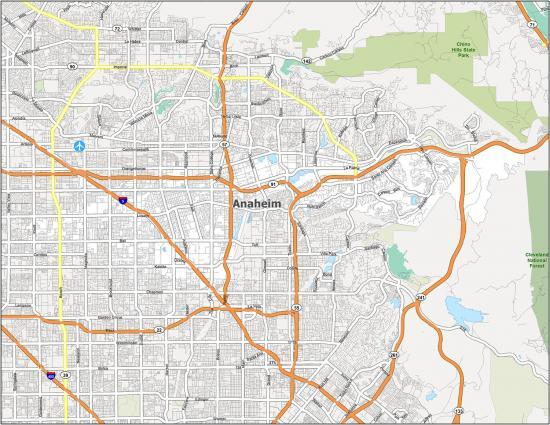 Anaheim Map, California - GIS Geography