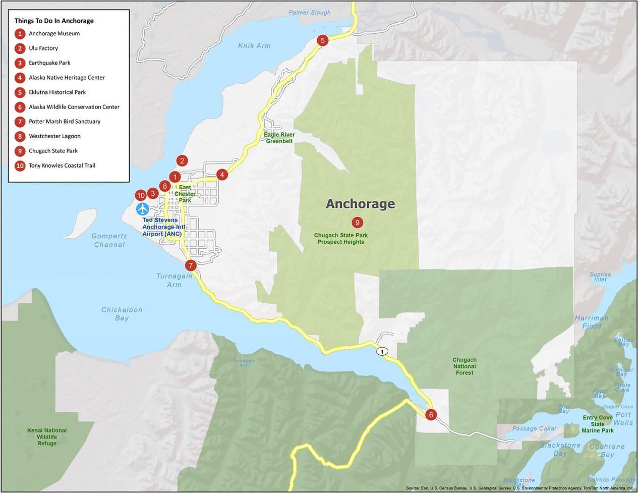 Anchorage Map [Alaska] - GIS Geography