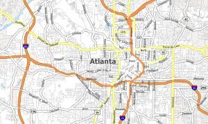 Atlanta Map, Georgia