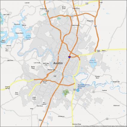 Austin Map Texas 425x425 
