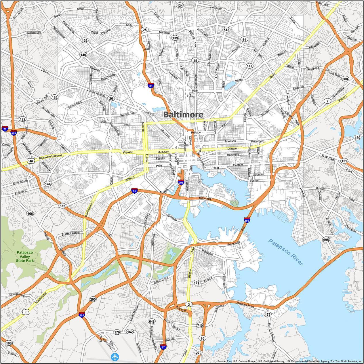 Printable Baltimore County Map