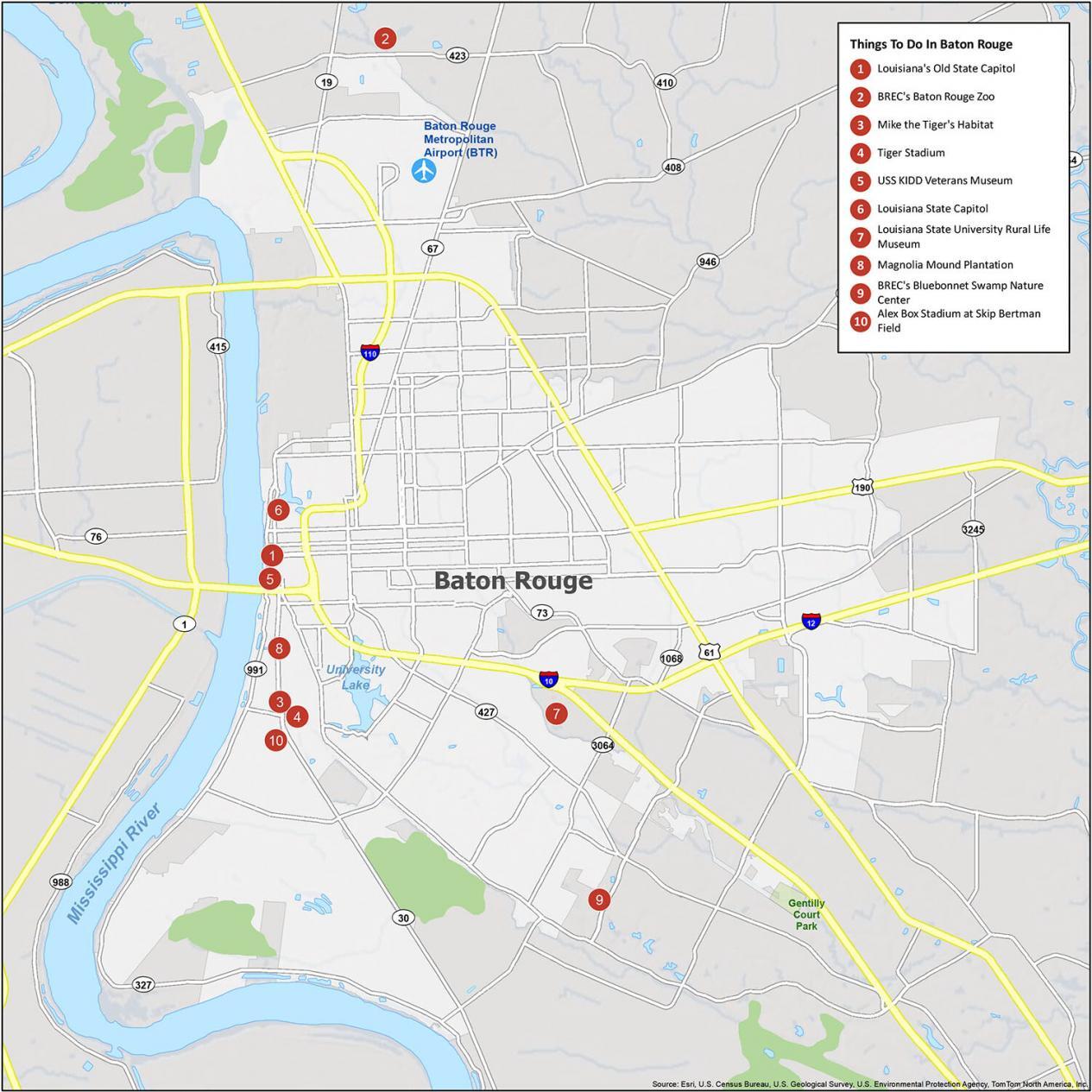 Baton Rouge Zip Code Map GIS Geography   Baton Rouge Things To Do 1265x1265 